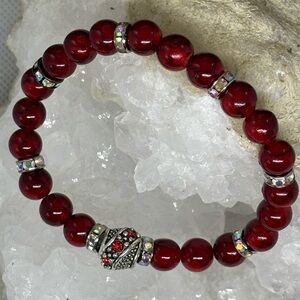 Coral, Muladhara 1st Chakra Stretch Bracelet - Yogi Chakra Collection